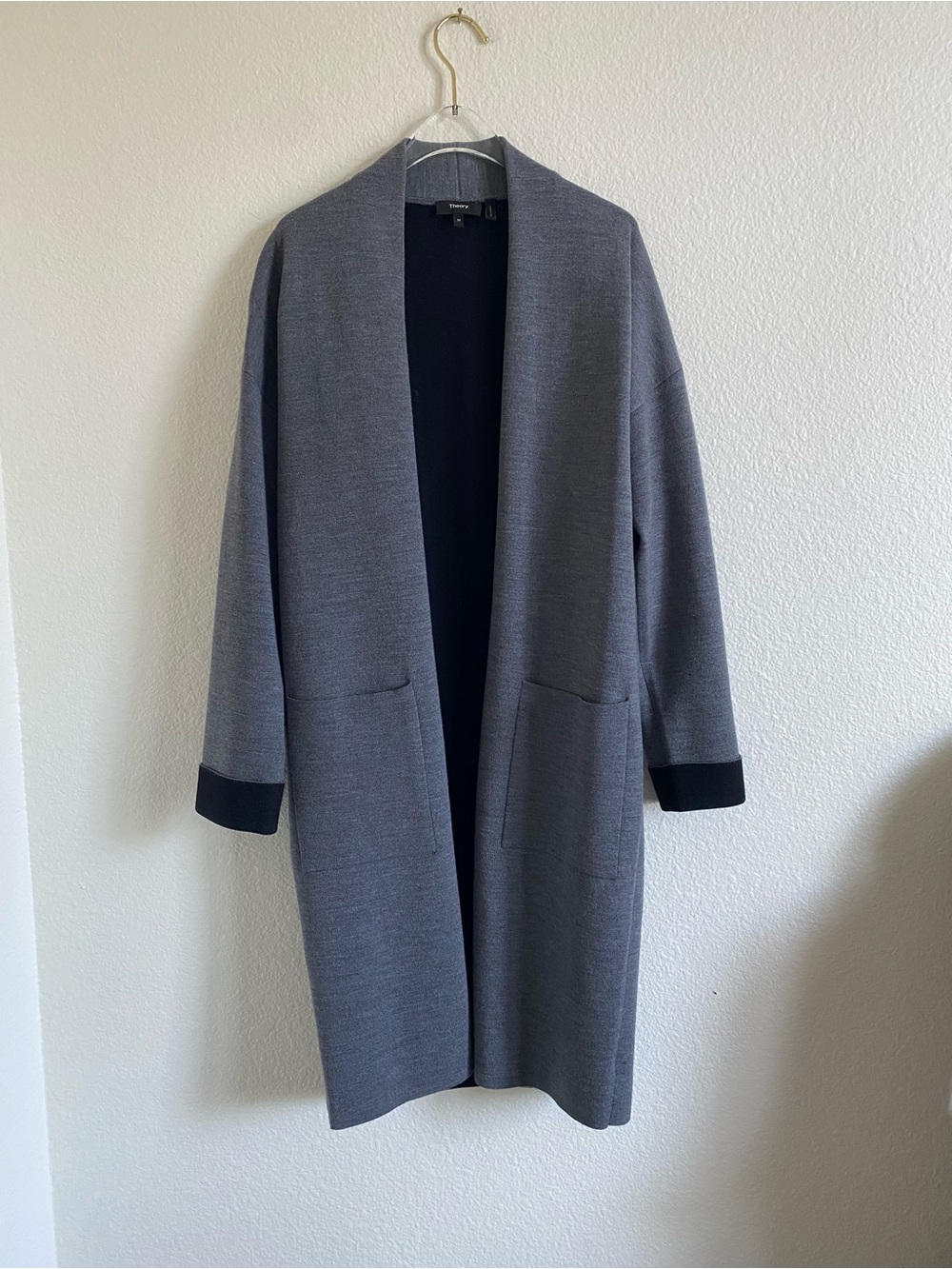 Theory Armelle Wool Cardigan Long Coat